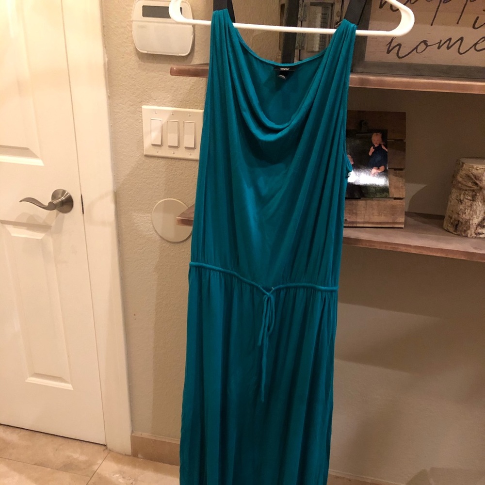 Long teal dress